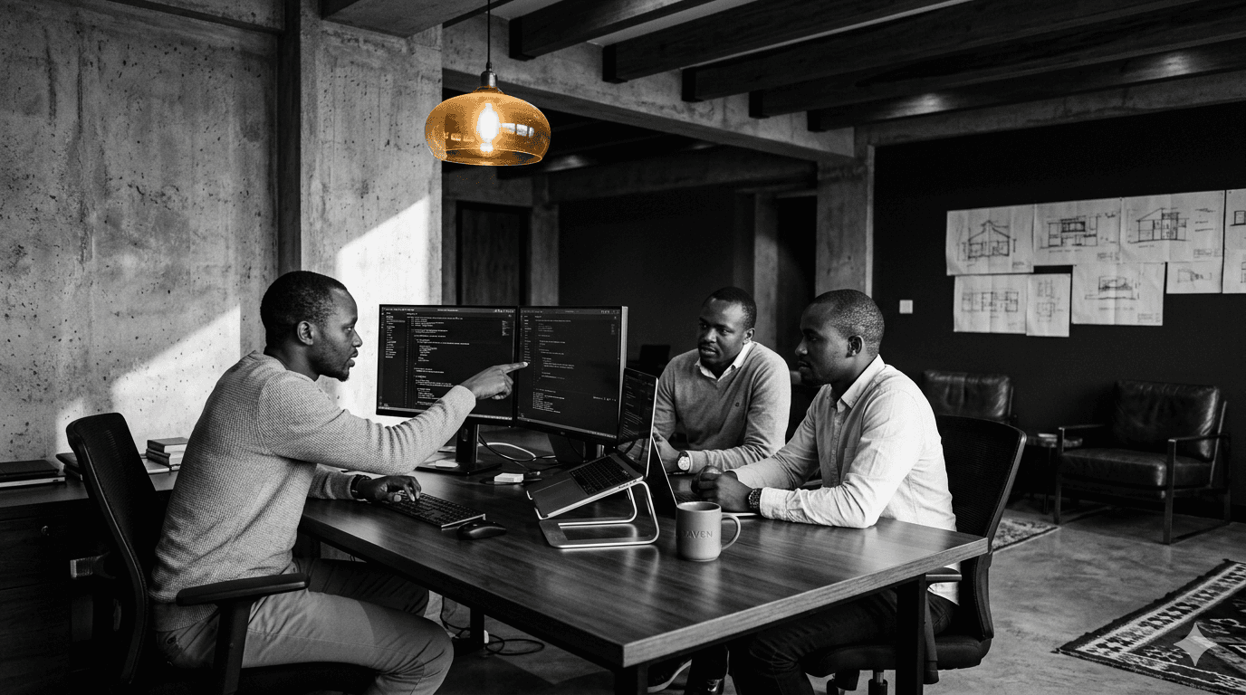 Raven Tech Group strategy and delivery workspace in Nairobi