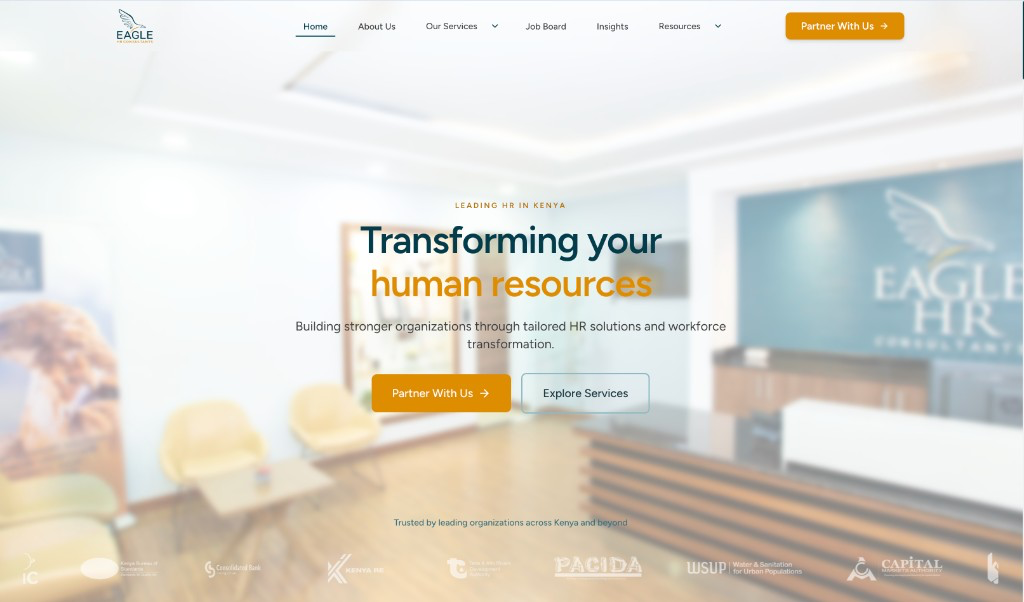Eagle HR Consultants public website homepage